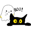 Boo - Geist erschreckt Katze