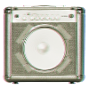 Glitch Retro Speaker Neon