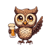 Owl Beer Comic Party