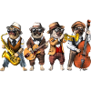 Pug Dog Jazz Musicians