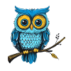 Cute Owl Kawaii Mascot