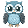Cute Owl Kawaii Mascot