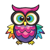 hibou mignon mascotte kawaii