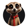 Cute meerkat with tie