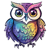 Cute Owl Kawaii Mascot