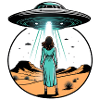 Desert UFO abduction.