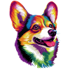 Corgi värikäs sateenkaari Walesin corgi neuletakki corgi corgi corgi