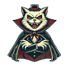 Vampire Cat Cute Halloween Cat