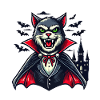 Vampire Cat Cute Halloween Cat