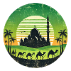 Marrakech mosque camels design
