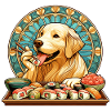Sushi Golden Retriever Maki Gift