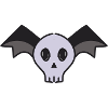 Winged skull design