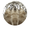 Akita Dog Howling Moon