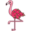 Flamingo Drachenfrucht Design für