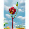 Vibrant 3D Rose in the