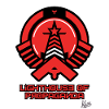 Lighthouse in propaganda style