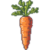 Icône pixel carotte