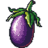 Eggplant Pixel Icon
