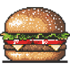 Burger Pixel Symbol