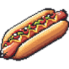 Icône pixel de hot-dog
