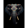 Indian style tattooed elephant head