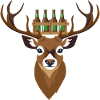 Hirsch mit Bier