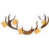 Hirschgeweih mit Bierkrüge