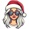 Winter Glam Santa Sunglasses Art