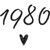 1980 coeur anniversaire