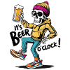 It's beer o'clock Funny Skeleton
