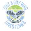 Funny Tennis Player Racket Boy