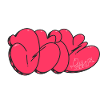 Asik Graffiti Trowup red