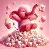 Rosa Elefant Marshmellows