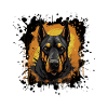 Doberman Dog Portrait