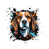 Beagle Dog Portrait