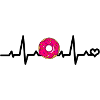 donut pink heartline ECG