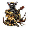Lemur Ringtail Bluegrass Banjo Player