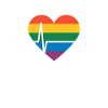 Rainbow LGBTQ+ heartbeat design