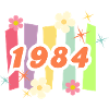 1984 Rétro Fleurs et Rayures