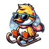 Cute Cool Duck Christmas