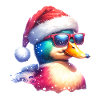 Cute Cool Duck Christmas
