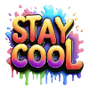 Stay cool text 3d