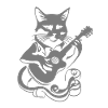 White steampunk power cat