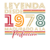 Légende depuis 1978 Cadeau d’anniversaire