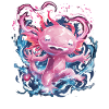 Magical Axolotl with Glowing Energy