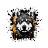 Akita Dog Portrait