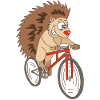 hérisson à vélo
