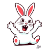 Dissatisfied: Nagging little white rabbit