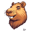 The funny, pretty capybara