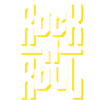 Mutiges Rock'n'Roll-Typografie-Design